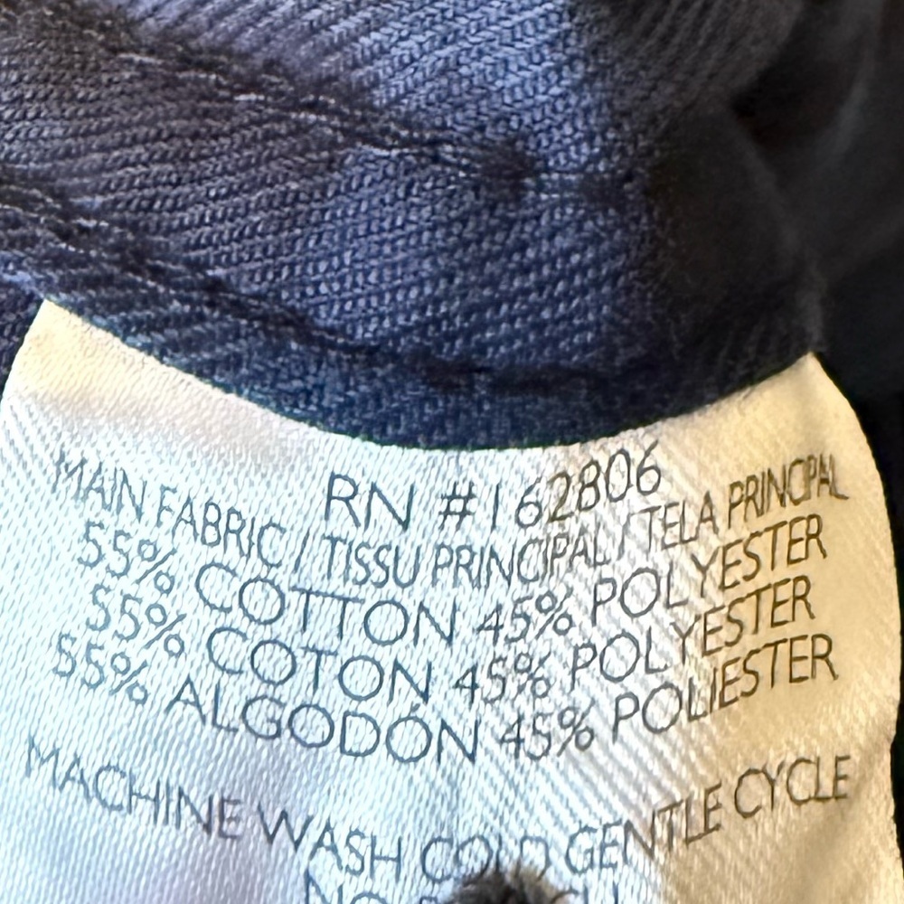 Cotton & Co Navy Blue Plaid Button-Down Shirt Cotton Blend NWT - Picture 5 of 5